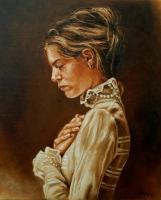 Melancholy - Oil On Canvas Paintings - By Jozi Mesaros, Realism Painting Artist