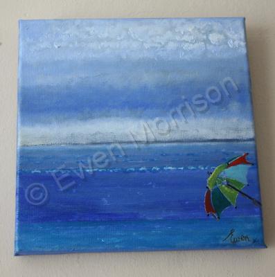 Private - Shore Brolly - Oil Stretched Canvas