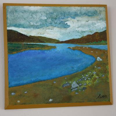 For Sale Range - Highland Shores - Oil On Board - Support