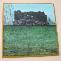 Dunstaffnage Castle - Oil On Board - Support Paintings - By Ewen Morrison, Historic Views Painting Artist