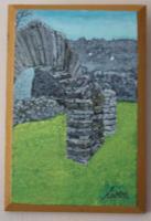 Dunstaffnage Ruins - Oil On Board - Support Paintings - By Ewen Morrison, Scenery Painting Artist