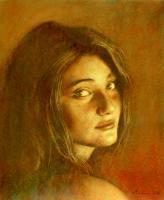 Giulia - Pastel Paintings - By Antonino Ercolino, Realism Painting Artist