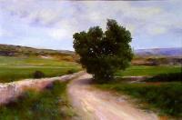 My Childhood Oak - Pastel Paintings - By Antonino Ercolino, Realism Painting Artist