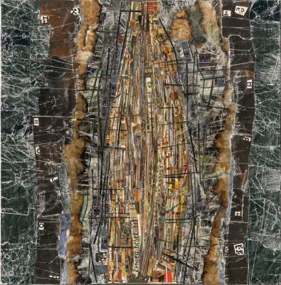 Traditional Mixed Media Collag - Rotate Hanging Every Month As Needed - Cut Paper