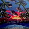 Lost In Paradise - Acrylic Paintings - By Lelana Villa, Colorful Surrealism Painting Artist