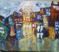 Abstract Cityscapes - Untitled 14 - Oil On Canvas