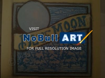 On Tap - Blue Moon - Chalk On Canvas