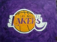 Lakers - Acrylic On Canvas Paintings - By Kelsey Mulhollem, Bar-Style Painting Artist