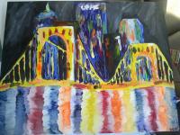Abstract Cityscapes - Pittsburgh - Acrylic And Oil On Canvas