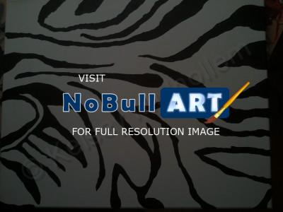 Misc Paintings - Zebra Print - Acrylic On Canvas