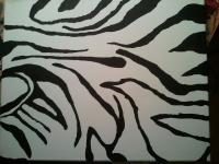 Zebra Print - Acrylic On Canvas Paintings - By Kelsey Mulhollem, Misc Painting Artist