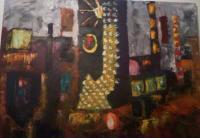 Abstract Cityscapes - Tokyo I Love You - Oil On Canvas