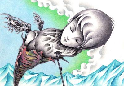 Science Fiction Fantasy - Chrysalis - Colored Pencil