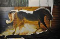 Animals - Desire For Freedom - Oil On Canvas 150 X 100 Cm