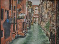 Cityscape - Bologna - Italy - - Oil On Canvas - 50 X 40 Cm