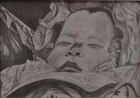 People - La Nanna - Pencil On Paper -