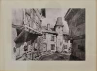 Saint Haon Le Chatel - France - - Pencil On Paper - Drawings - By Massimo Franzoni, Figurative Drawing Artist