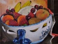 Still Life - La Corbeille - Oil On Canvas  40 X 50 Cm