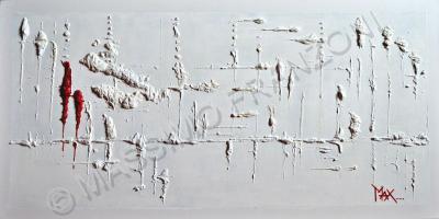 Abstract - Two Hearts - Mixed On Canvas - 60 X 120 Cm