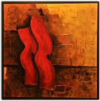 Lovers - Acrylic On Canvas - 100 X 100 Mixed Media - By Massimo Franzoni, Abstract Mixed Media Artist