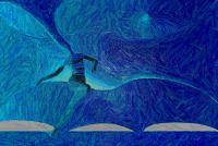 Dancer Blue 2 - Digital Digital - By Don Vout, Neo Abstract Expressionism Digital Artist