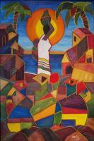 Tehuana - Oleo En Madera Paintings - By Raul Ortiz, Expresionismo Painting Artist