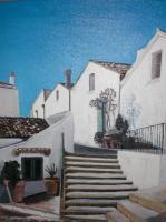 Corner Near My Studio - Acrylic Paintings - By Anne Parker, Self Taught Painting Artist