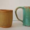 The Narrow Mug Set - Buff Stoneware Ceramics - By Grace Fairchild, Wheel Thrown Ceramic Artist