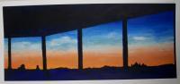 New Mexican Sunset - Acrylics Paintings - By Grace Fairchild, Technical Color Theory Painting Artist