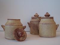 We Three - Buff Stoneware Ceramics - By Grace Fairchild, Wheel Thrown Ceramic Artist