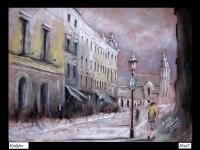 Adam Michalik Krakow Street 2011 - Soft Pastel Drawings - By Adam Michalik, Pastel Drawing Artist