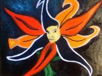 Will Ie 2 - Face In The Flower - Oil Painting On Canvas