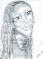 Brandy - Pencil  Paper Drawings - By Berine Thompson, Black  White Drawing Artist