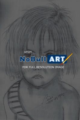 Children - Little Girl - Pencil  Paper