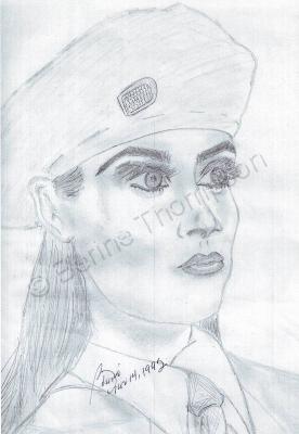 Women - Soldier Girl - Pencil  Paper