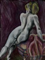 Female Nude - Color Pencil Drawings - By Audrey Klemek, Drawing Drawing Artist
