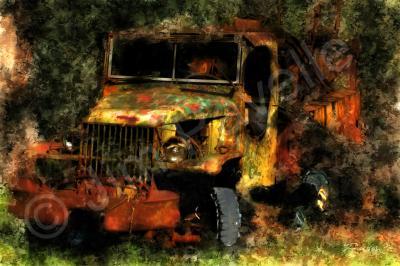 Landscapes - Abandoned Drill Rig - Canvas Giclee - Camera_Computer