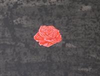 Forms Of Expression - Red Rose - Acrylic On Canvas Board