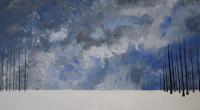 Forms Of Expression - Winter Day On Frozen Lake - Acrylic On Canvas