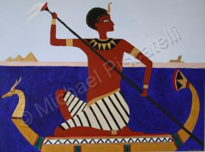 Forms Of Expression - A Day On The Nile River - Acrylic On Canvas