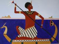 Forms Of Expression - A Day On The Nile River - Acrylic On Canvas