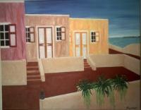 Seaside Villas - Acrylic On Canvas Paintings - By Michael Piscatelli, Realism Painting Artist