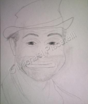 Forms Of Expression - Red Skelton As The Hobo - Pencil On Heavy Cold Press Pap