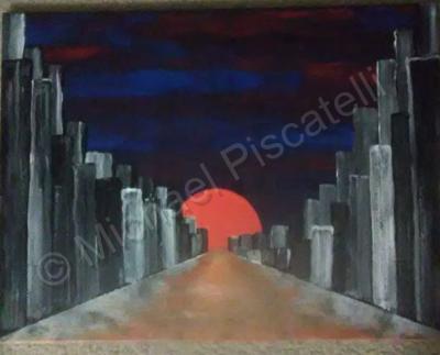 Forms Of Expression - Cityscape - Acrylic On Canvas