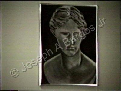 Charcoal Drawings - Bust Drawing - Charcoal On Paper