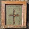 Rustic Cross - Custom Paints On Wood Paintings - By Annie Lane, Folk Art Painting Artist