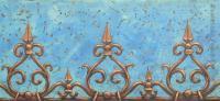 Elegant Iron - Custom Paints On Wood Paintings - By Annie Lane, Folk Art Painting Artist