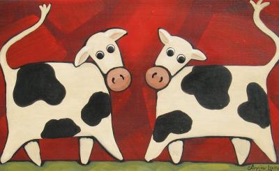 Original Paintings - Moo Moo - Custom Paints On Wood