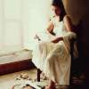 Reading Old Letters Leyendo Unas Cartas Viejas 1999 - Oil On Wood Paintings - By Maria Jose Aguialr, Symbolic Realism Painting Artist