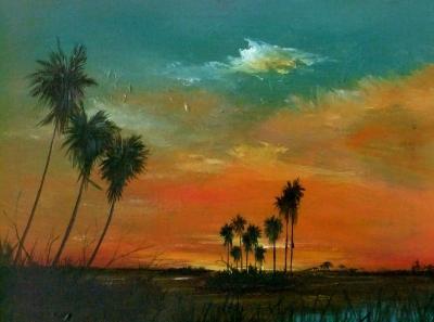 Impressionistic Landscape - Everglades Dawn - Acrylic